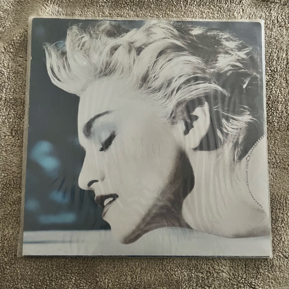 Madonna 'True Blue' Blue Album Back Cover Art